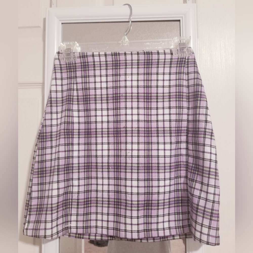 Plaid Mini Pencil Skirt